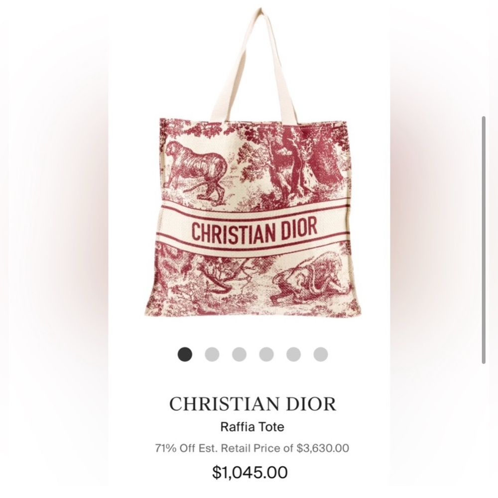 Christian Dior Dioriviera Raffia ❤️ Limited Edition 
Shopping Tote - Picture 2 of 14